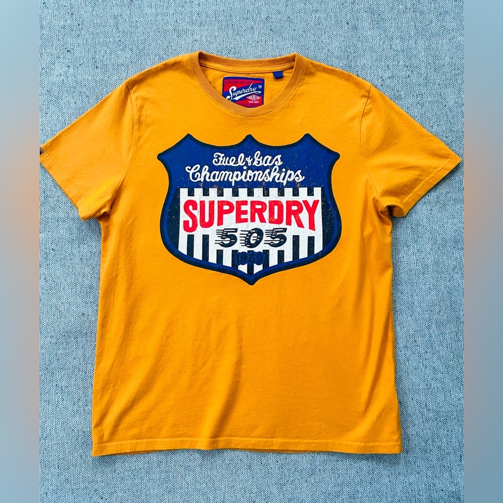 Superdry Men's 2XL Mustard Yellow Tee